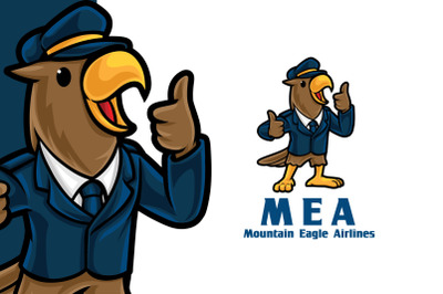 Eagle Airlines Mascot Logo Template