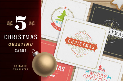 5 Christmas Greeting Cards