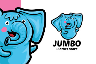 Elephant Clothes Store Logo Template