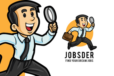 Job Seeker Logo Mascot Template