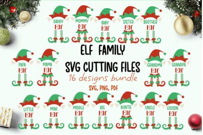 Elf family svg bundle