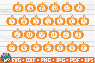 Pumpkin Monogram Alphabet | Script font letters