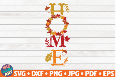 Home porch sing with wreath SVG | Fall/Autumn