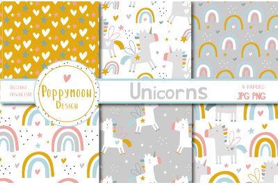 Unicorns paper set
