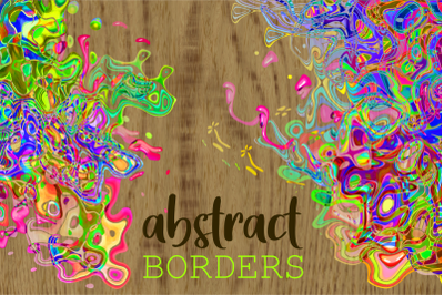 Funky Abstract Squiggle Page Border Art