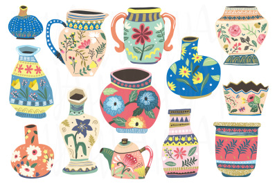 Antique Floral Vase Corrections Set