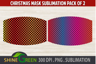 Christmas Mask Sublimation Patterns Pack 300 DPI PNG Vector Files