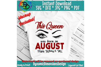 August girl svg, This Queen, August birthday bday svg, Lips,  Women born in August svg, tshirt design, leopard svg, sublimation, cricut svg