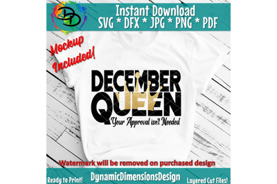 December Queen svg, December birthday svg, This Queen was born, Women