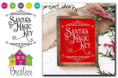 Santa&#039;s Magic Key Christmas SVG File| Christmas SVG File