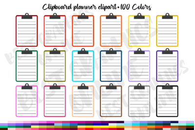 100 Lined Clipboard Planner Sticker Clipart