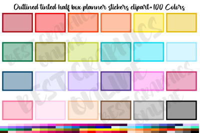 100 Half Box Planner Stickers