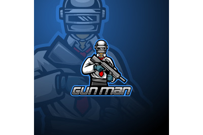 Gunner esport mascot logo design