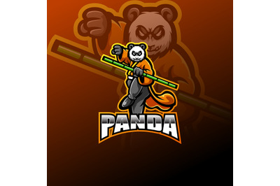 Panda esport mascot logo design