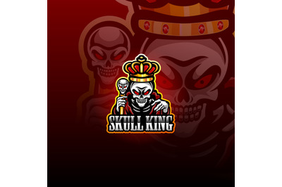 Skull king esport mascot logo