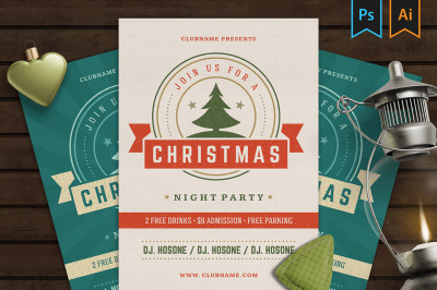 Christmas Party Invitation Flyer