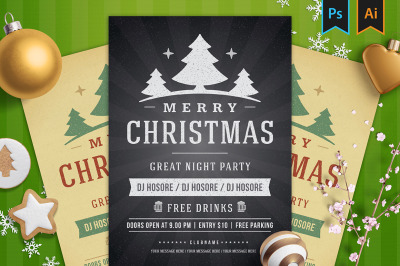 Christmas Party Invitation Flyer