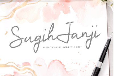 Sugih Janji - Handbrush Script Font