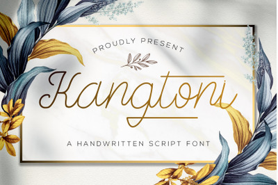 Kangtoni - Monoline Script Font