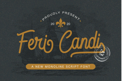 Feri Candi - Monoline Script Font