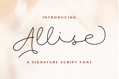 Allise - Signature Script Font