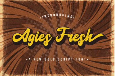 Agies Fresh - Retro Bold Script Font