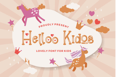 Helloo Kidos - Playful Display Font