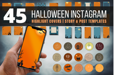 45 Halloween Instagram Highlight covers and templates