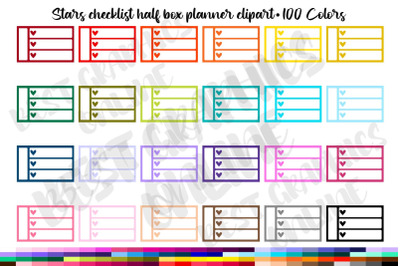 Heart Checklist Planner Half Box