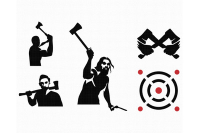 axe throwing target SVG, PNG, DXF, clipart, EPS, vector