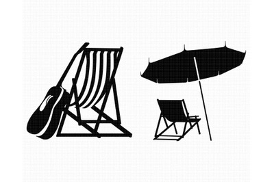 beach chair SVG, umbrella PNG, guitar DXF, clipart, EPS, vector