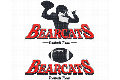 bearcats football SVG, PNG, DXF, clipart, EPS, vector