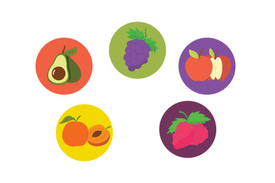 Fruits Icon Vector Bundle