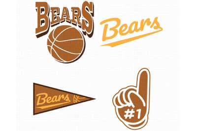 bears basketball SVG, PNG, DXF, clipart, EPS, vector