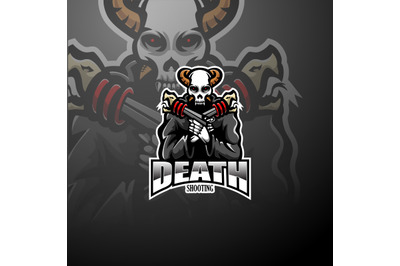 Skull gunners esport mascot logo