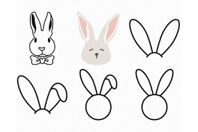 bunny ears SVG, PNG, DXF, clipart, EPS, vector