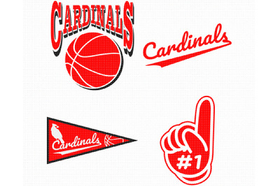 cardinals basketball SVG, PNG, DXF, clipart, EPS, vector