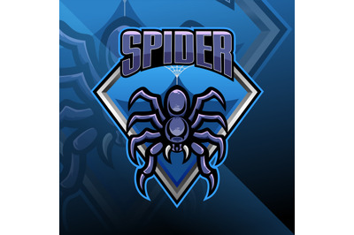 Spider esport mascot logo design