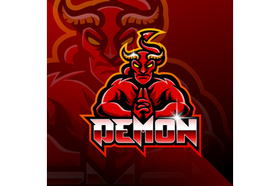 Demon esport mascot logo design