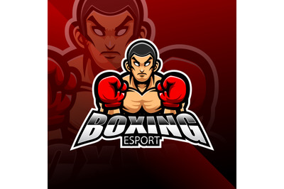 Boxing esport mascot logo design