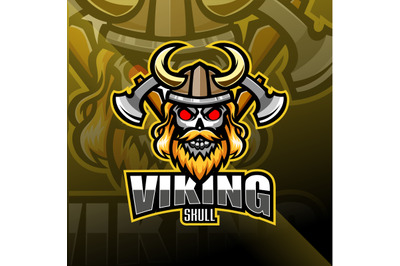 Viking head esport mascot logo