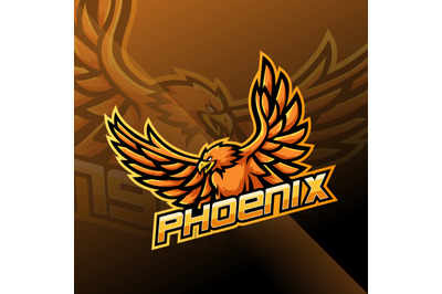 Phoenix esport mascot logo design