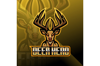 Deer head esport mascot logo design