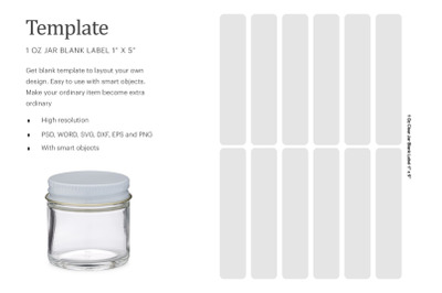 1 Oz Clear Jar Blank Label | Silhouette Studio | Cricut Silhouette