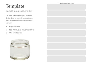 2 Oz Clear Jar Blank Label | Silhouette Studio | Cricut Silhouette