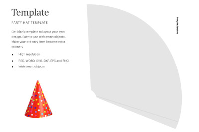 Party Hat Blank Template | Silhouette Studio | Cricut Silhouette