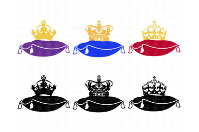 crown on a pillow SVG, PNG, DXF, clipart, EPS, vector