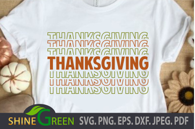 Thanksgiving SVG Fall Stacked Font Design DXF EPS PNG