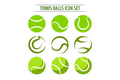 Tennis Balls Icon Set