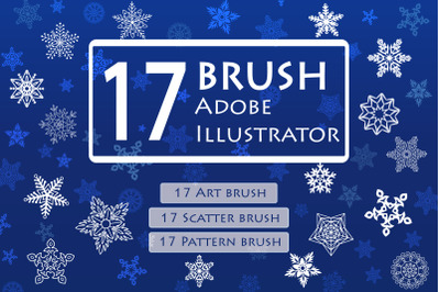 Snowflake Brushes for Adobe Illustrator